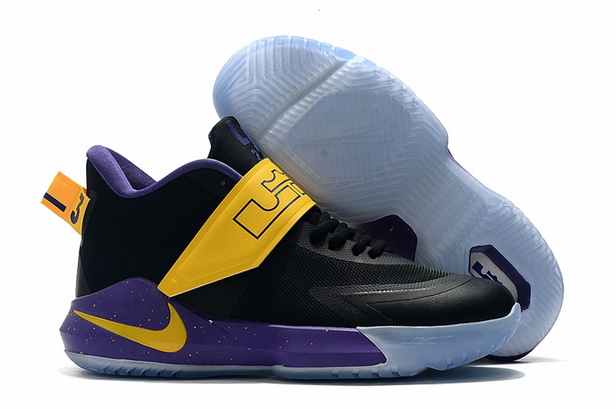 Nike Lebron James Ambassador 12 Shoes Black Purple Yellow